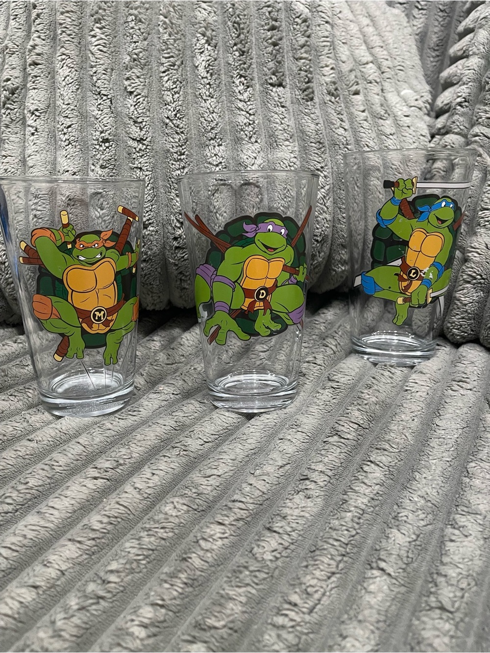 Teenage Mutant Ninja Turtles Clear Glass Tumbler - Green Characters (Set)